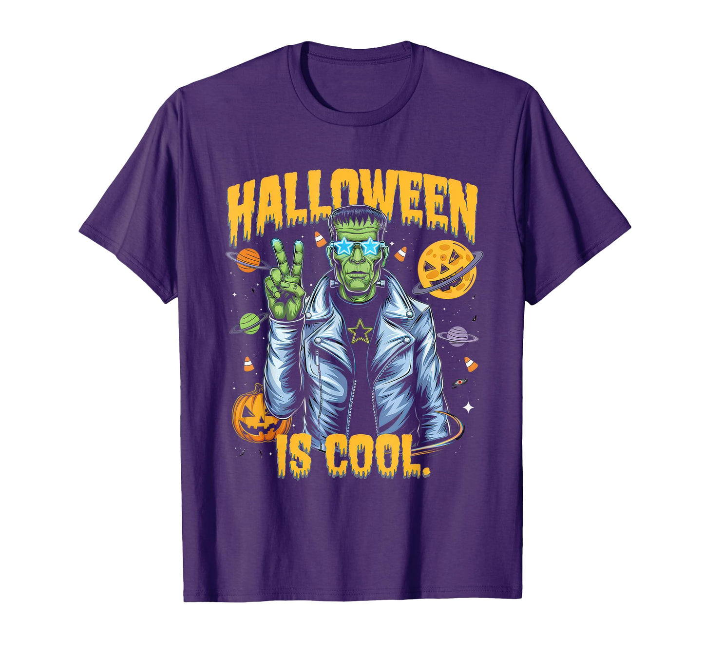 Halloween is Cool Tshirt Women Men Frankenstein Monster T-Shirt