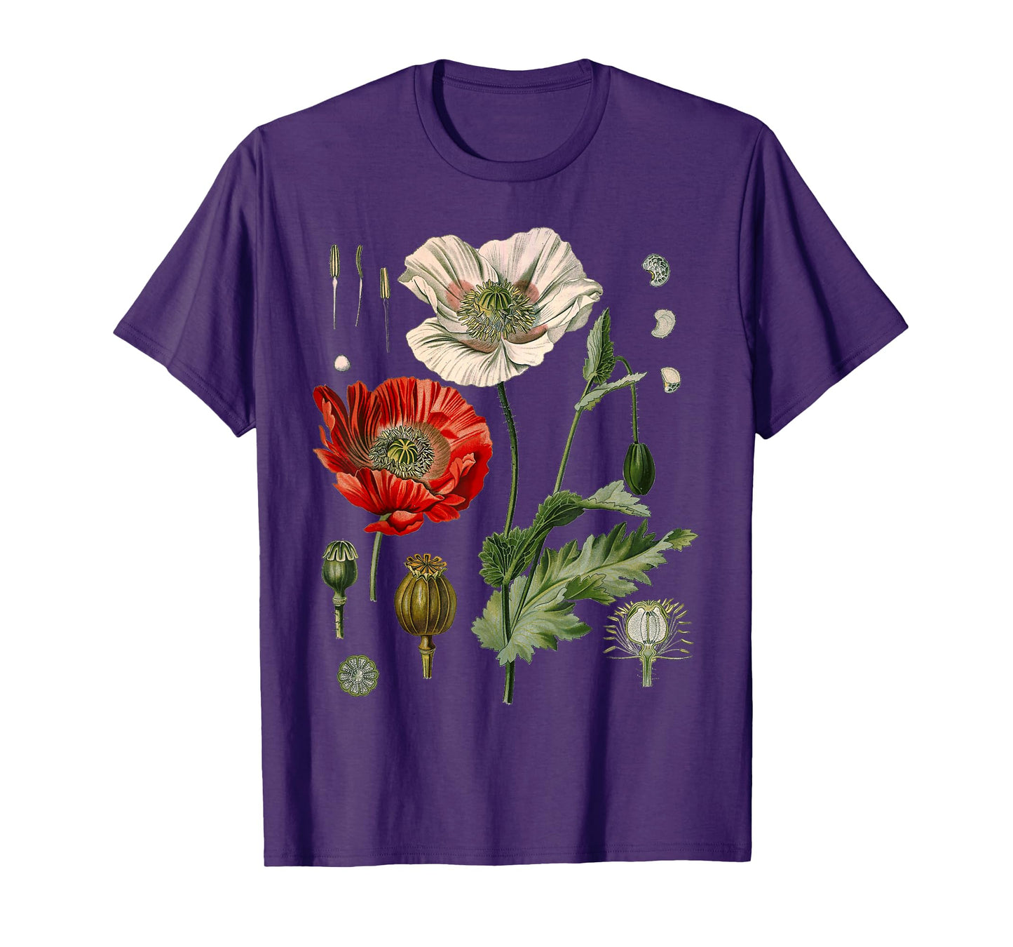 Red Poppy Botanical Poppies Red Poppy T-Shirt