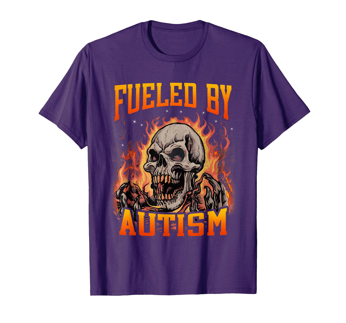 Fueled by Autism Funny Hard Skeleton Meme Bootleg T-Shirt