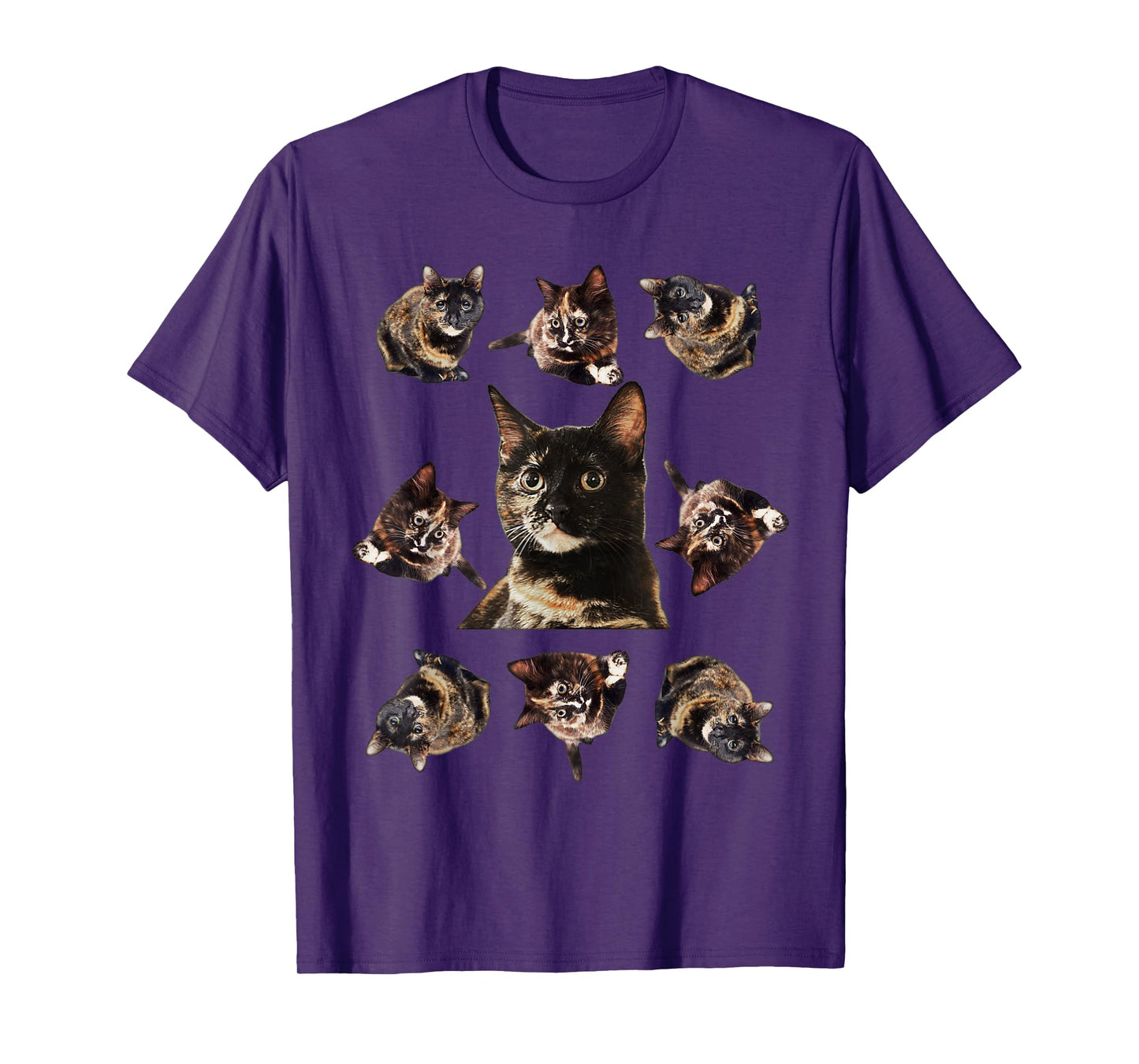 Tortie Cat Tortoiseshell Overload Multi Cat T-Shirt