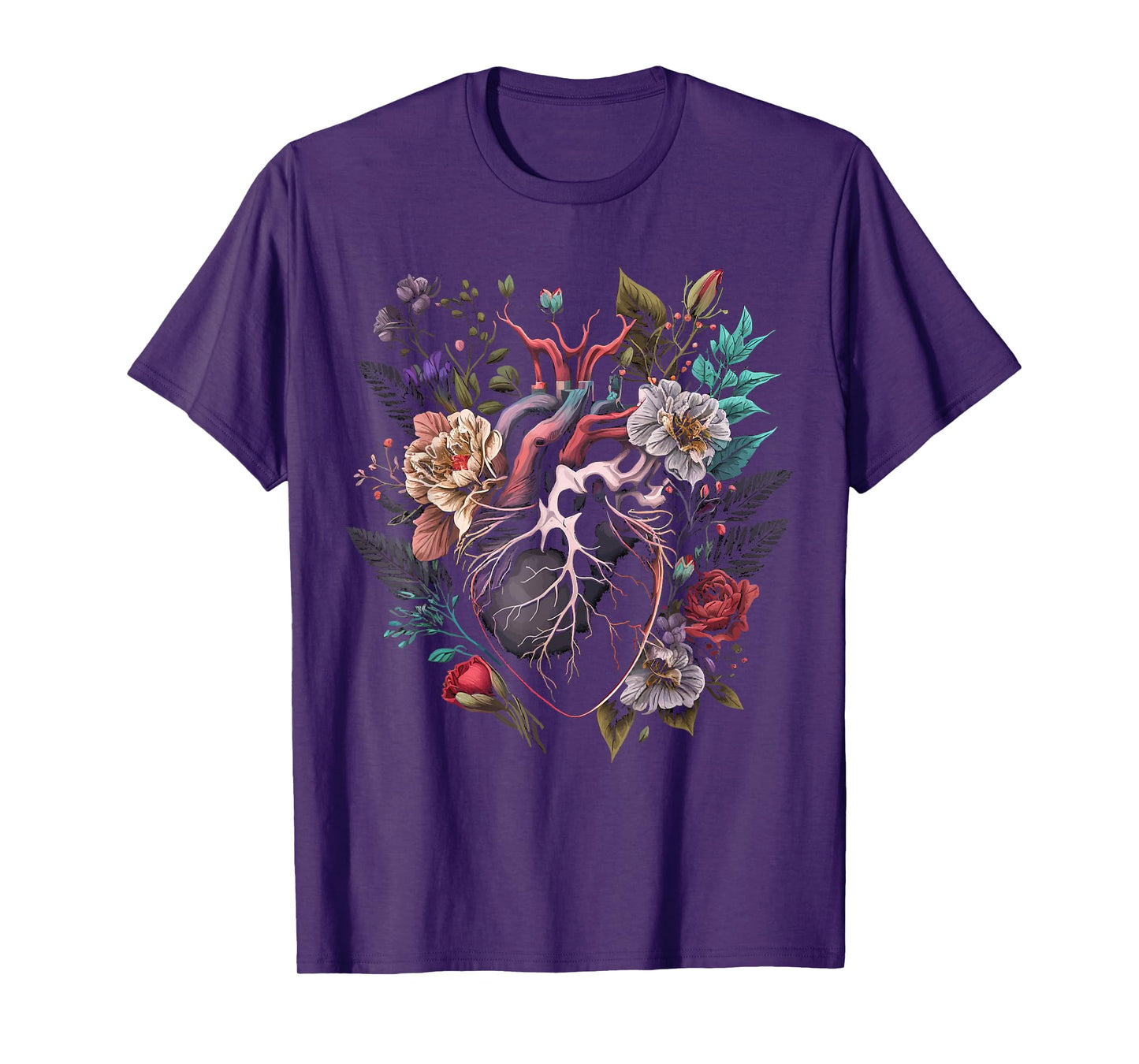 Anatomical Heart And Flowers Show Your Love T-Shirt