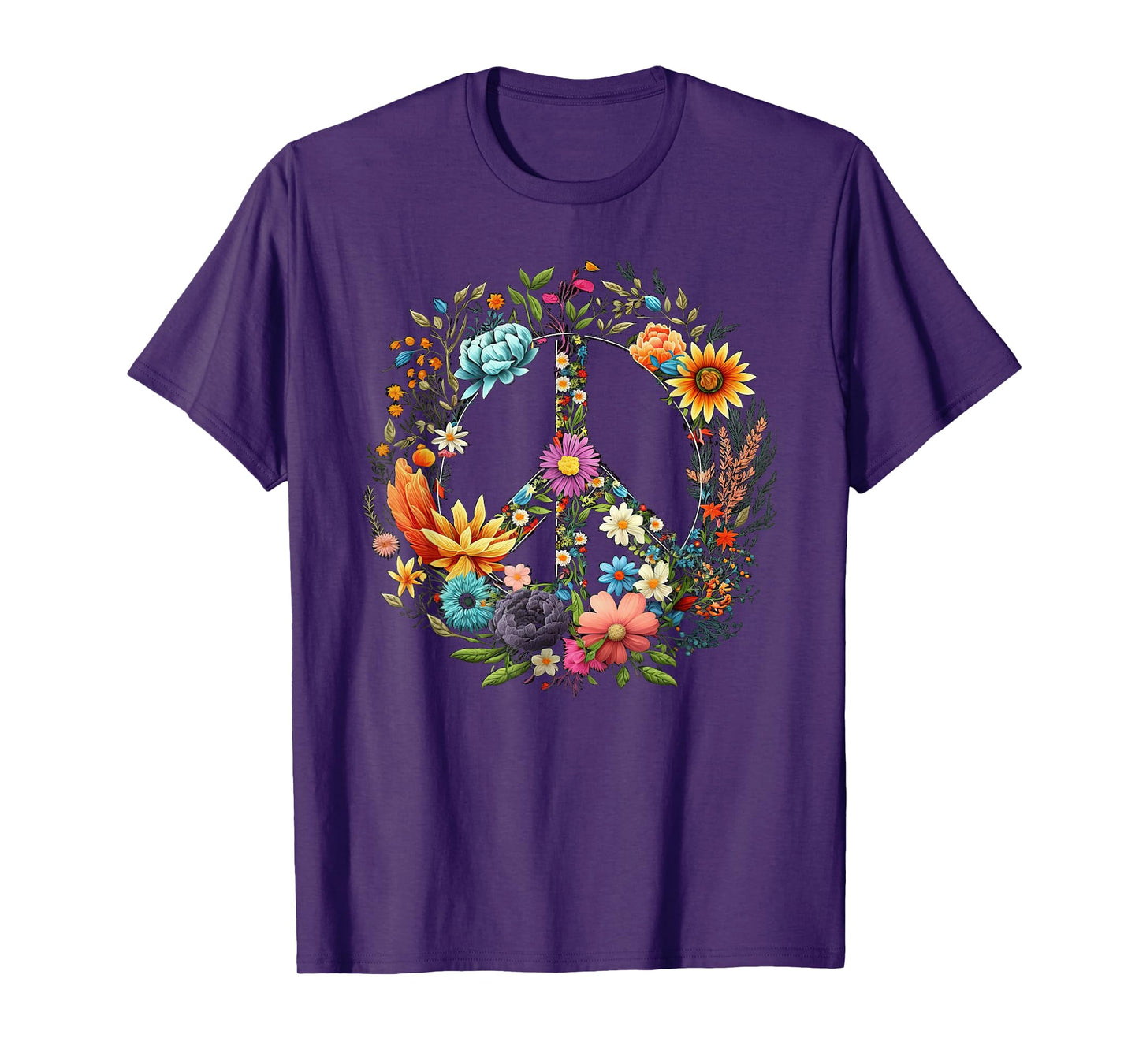 Peace hand tie sign of freedom hippie flower child T-Shirt
