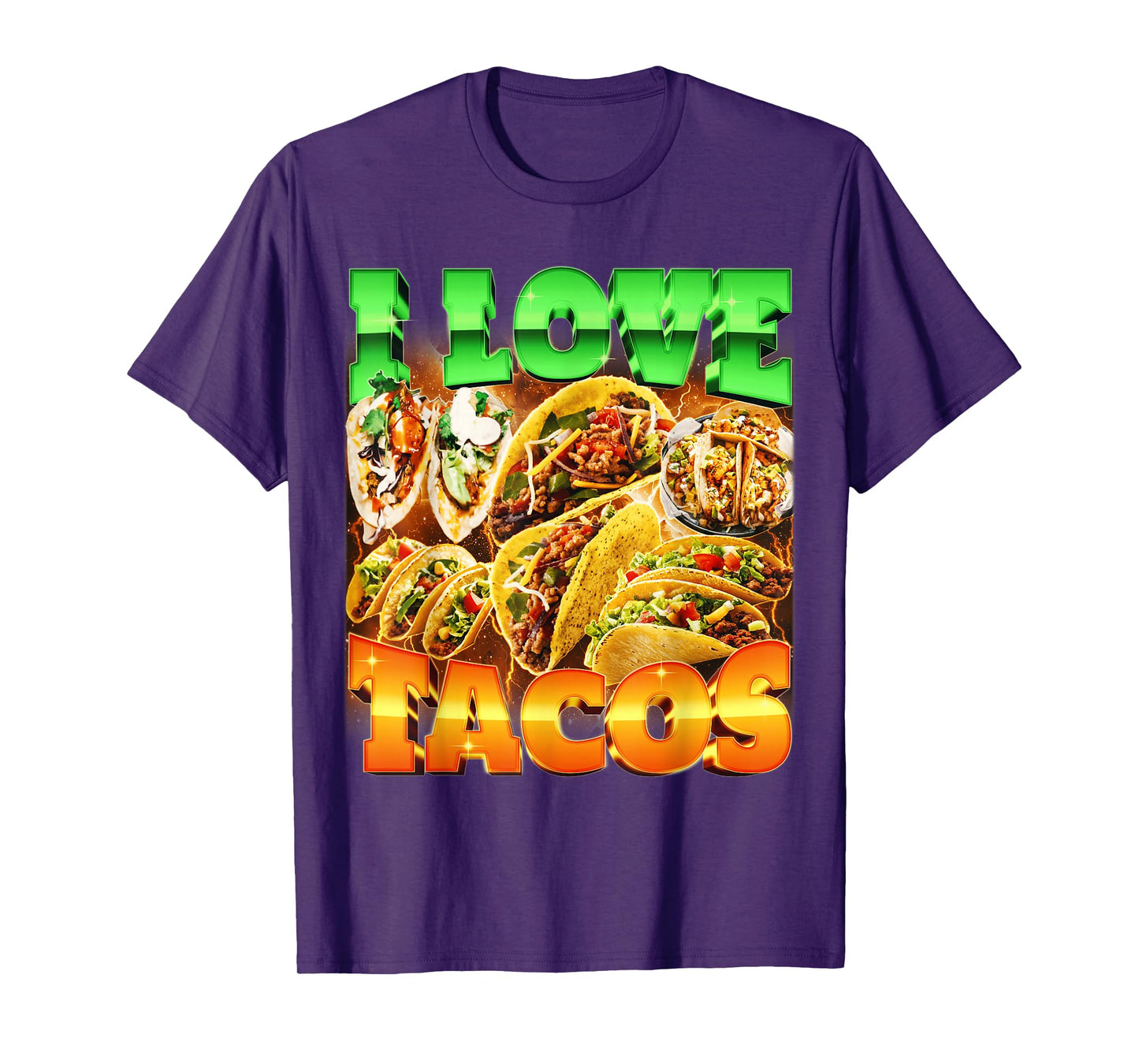 I Love Tacos Funny Meme Bootleg Taco Lover Ironic T-Shirt