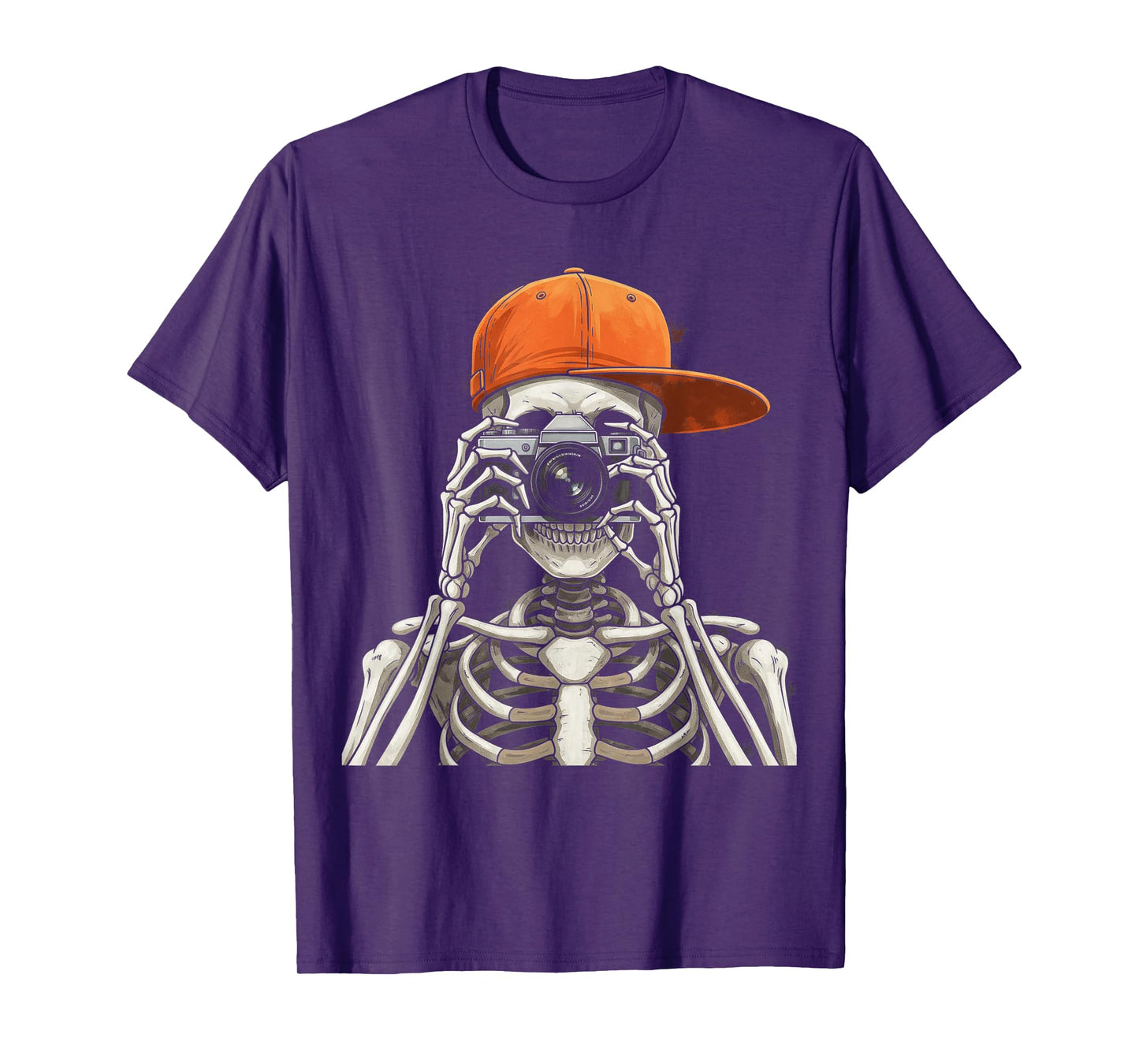 Skeleton Photograph Horror Halloween Funny Spooky Skeleton T-Shirt