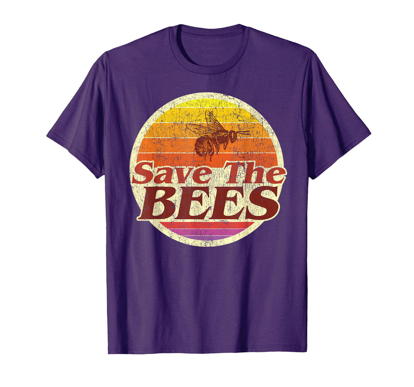 Save Bees Women Men Vintage Distressed Used Look Retro Bee T-Shirt