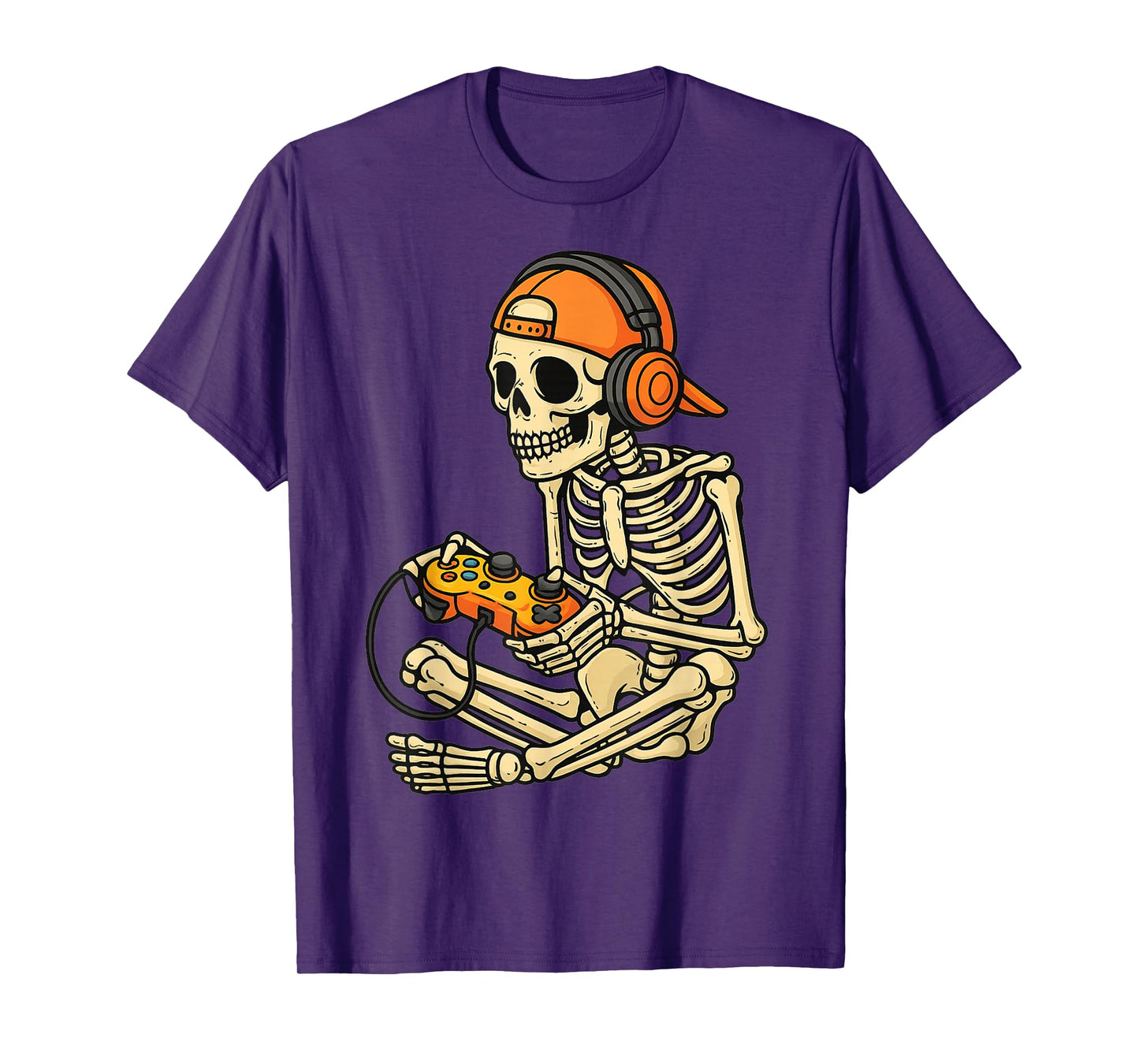 Skeleton Gamer Halloween Video Game Shirt for Boys & Men T-Shirt