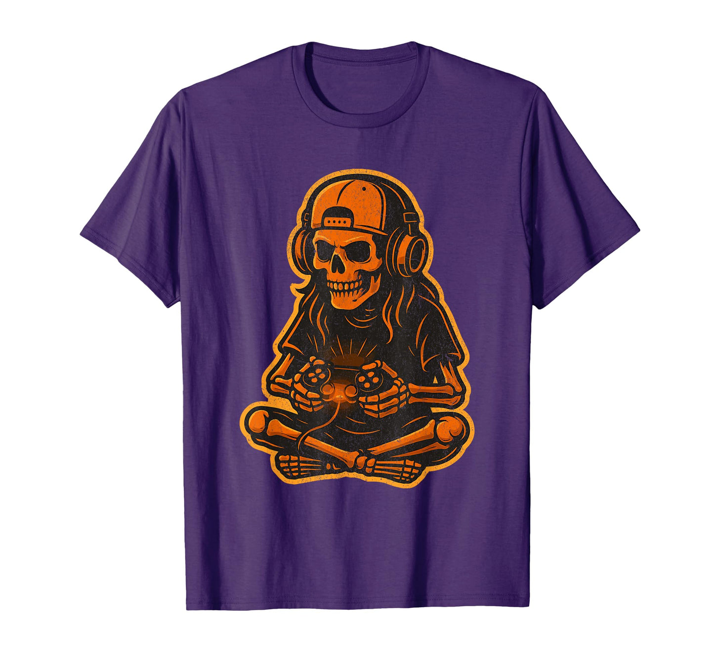 Skeleton Gamer Halloween Spooky Video Game Controller T-Shirt