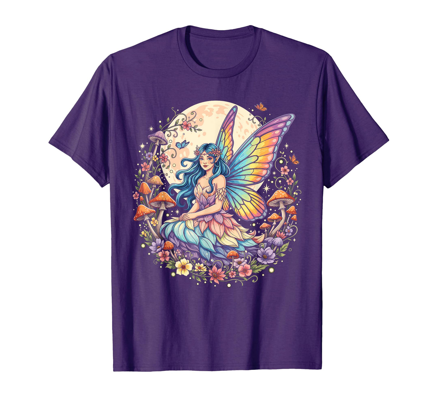 Enchanted Forest Fairy Fantasy Mystical Butterfly & Floral T-Shirt