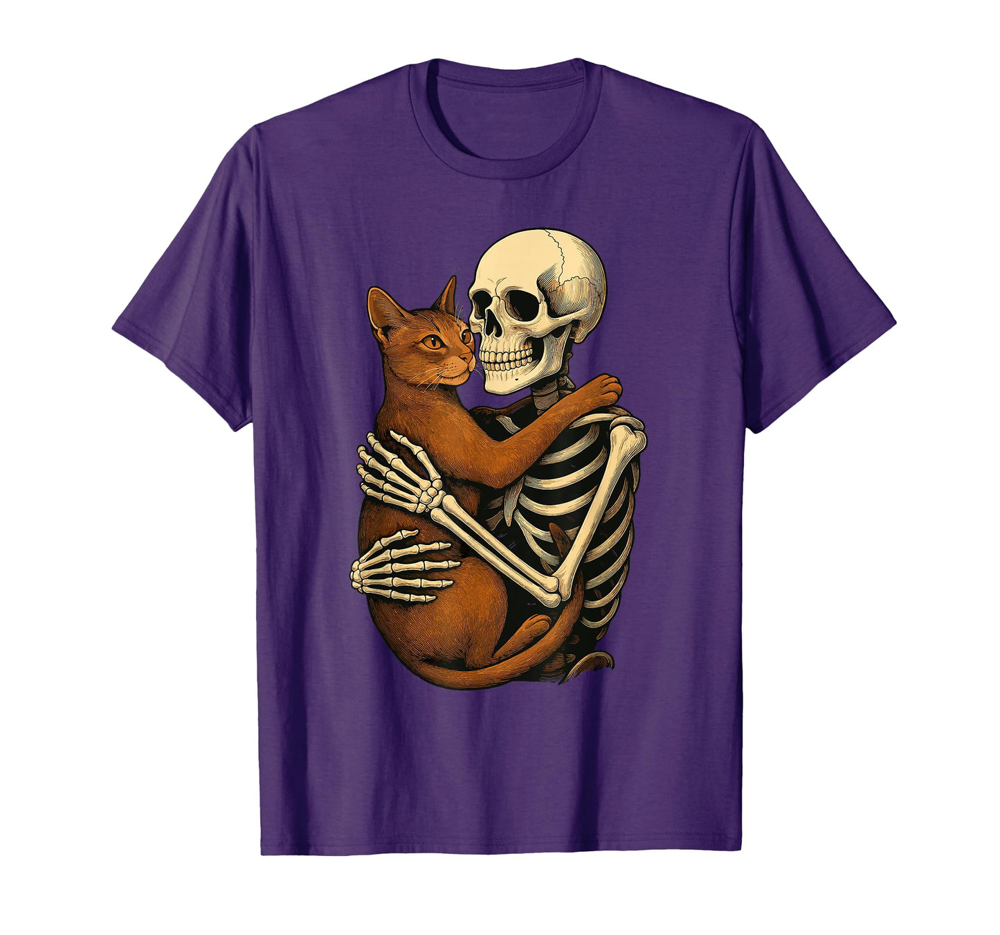 Skeleton Hugging Abyssinian T-Shirt