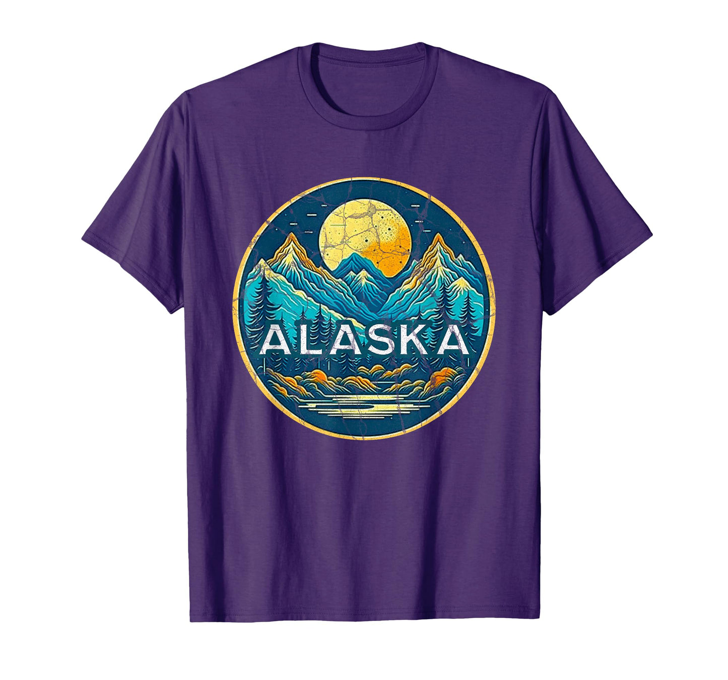 Alaska USA Outdoor Vintage T-Shirt - Women's Blue Classic Fit Short Sleeve Crew Neck S