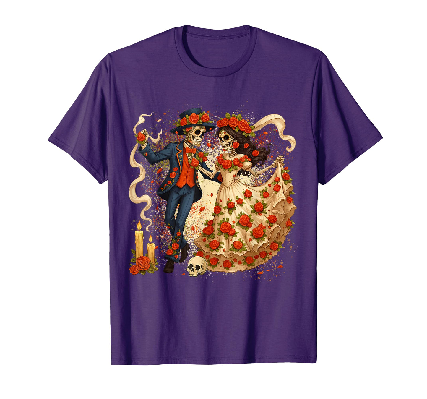 Dia De Los Muertos Skeletons Dancing Mexican Day of The Dead T-Shirt
