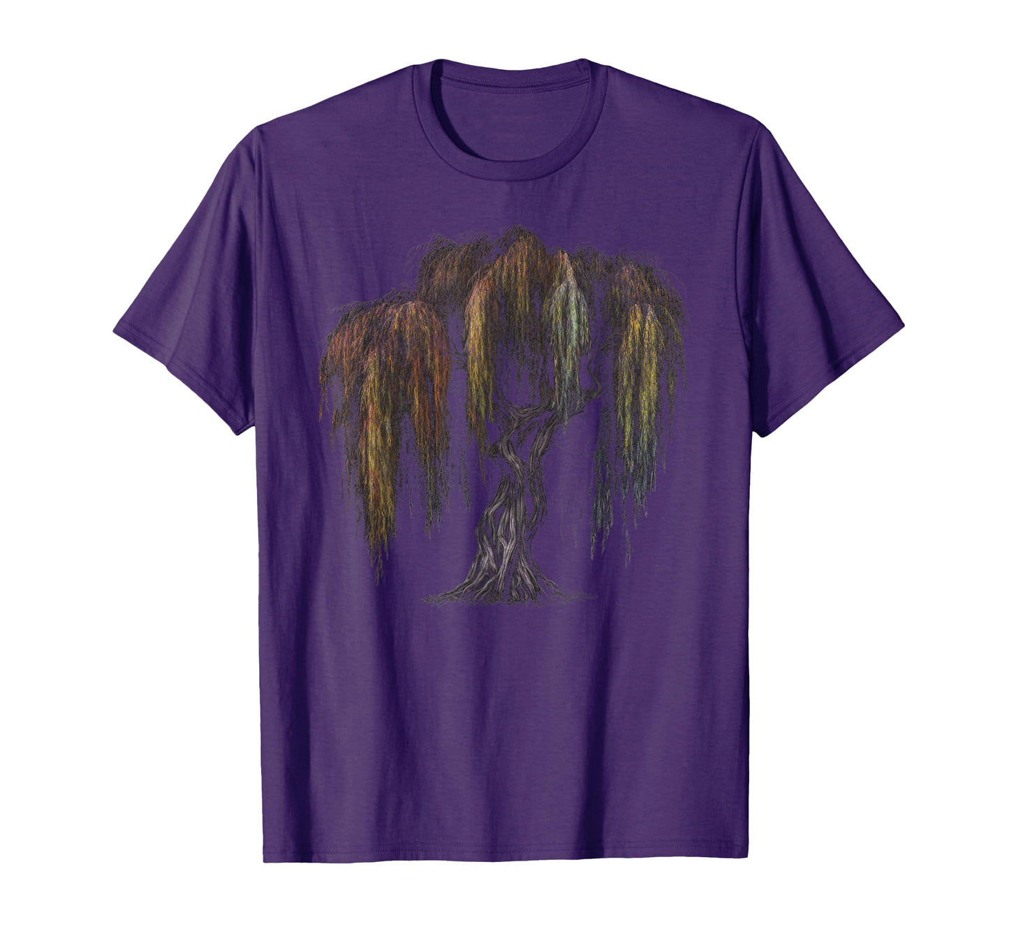 Weeping Willow Tree Forest Nature Hiker Camper Cute Vintage T-Shirt