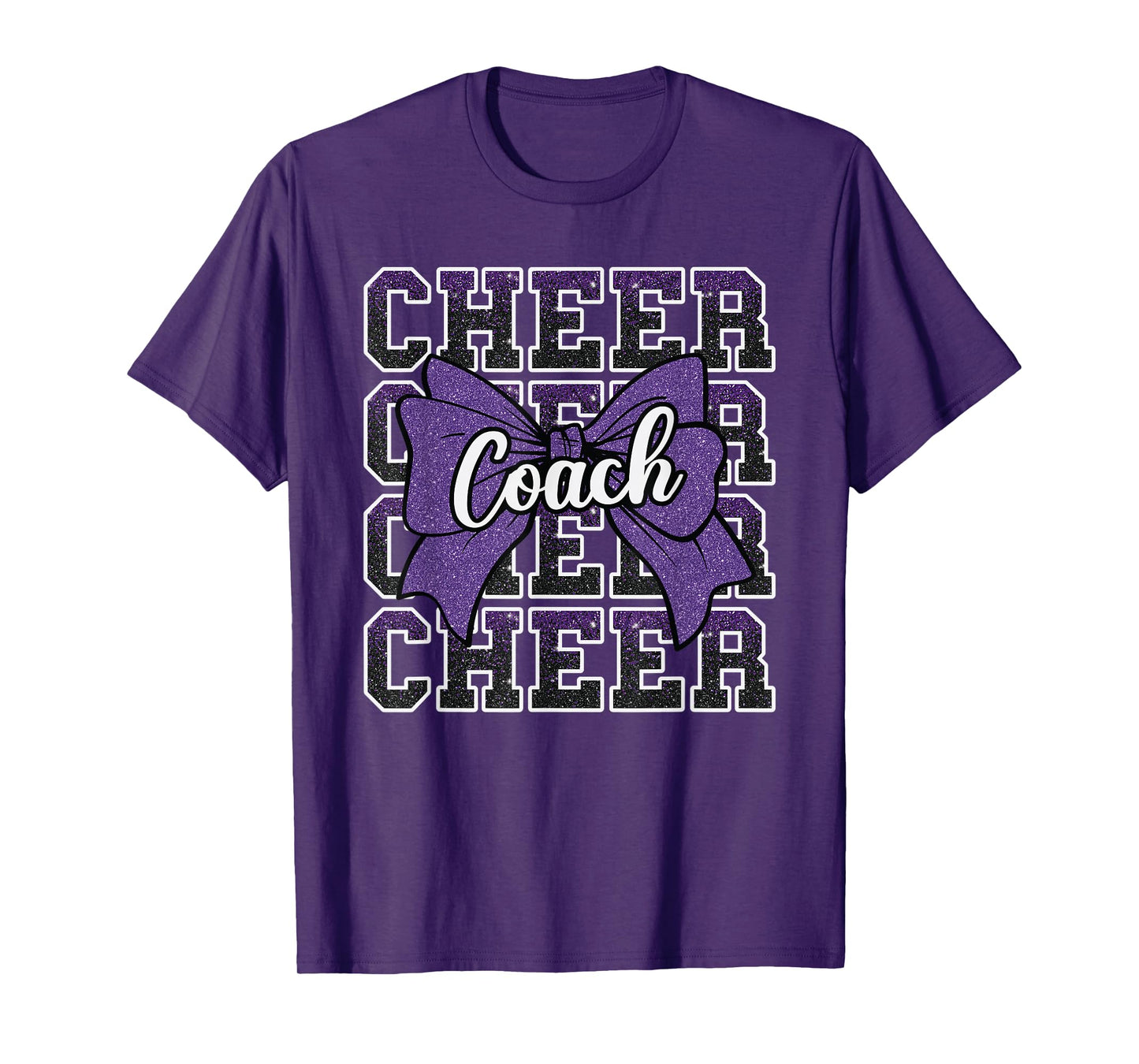 Purple Funny Sport Loud Proud Cheer Coach Dad Father's Day T-Shirt
