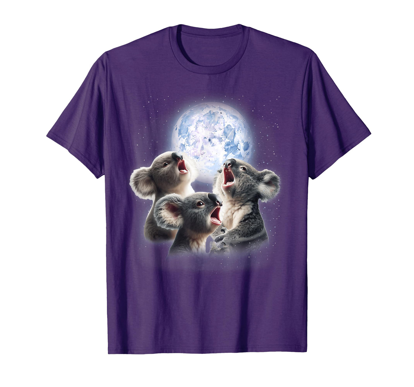 3 Koalas Howling At The Moon Funny Koala Animal Lover Kids T-Shirt