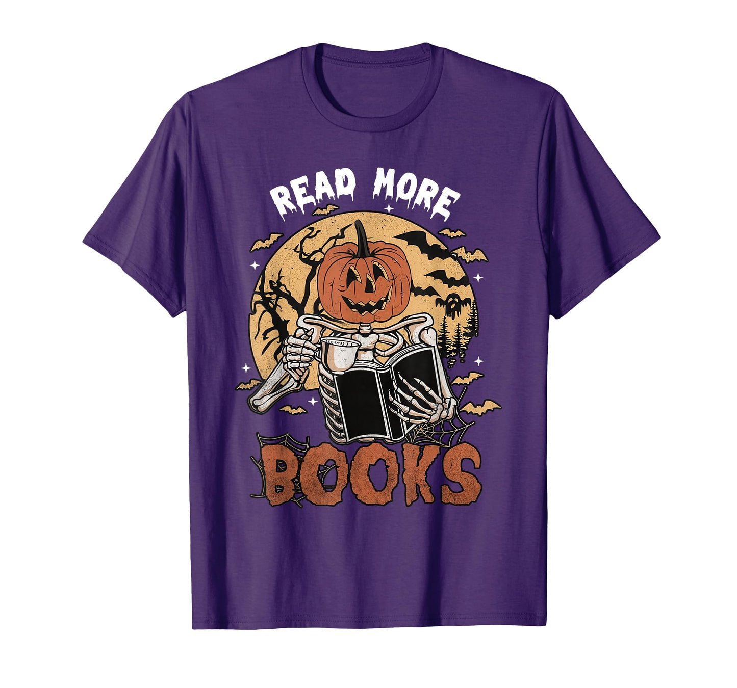 Funny Halloween Skeleton Costume for Readers Men Women Kids T-Shirt
