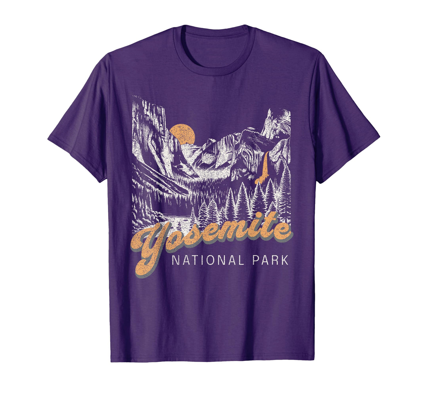 Retro Yosemite National Park USA Vintage Womens Mens T-Shirt