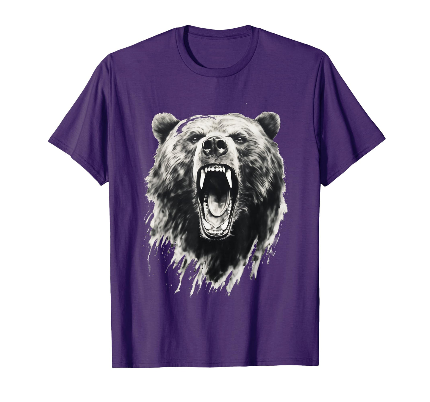 Bear Vintage Angry Grizzly Bear Hiking Camping Camper T-Shirt