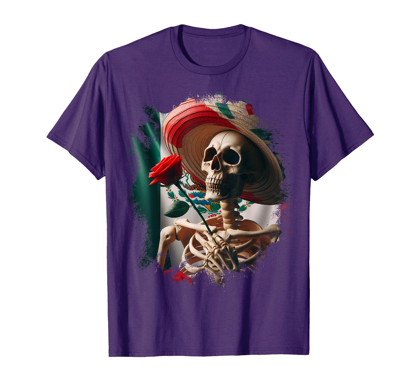 Mexico Gift Rose Tijuana Mexican Hispanic Pride Poncho T-Shirt