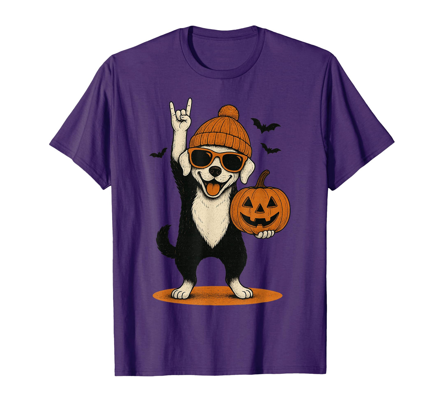 Cute Dog Men Women Kids Halloween Pets Pumpkin Funny Dogs T-Shirt