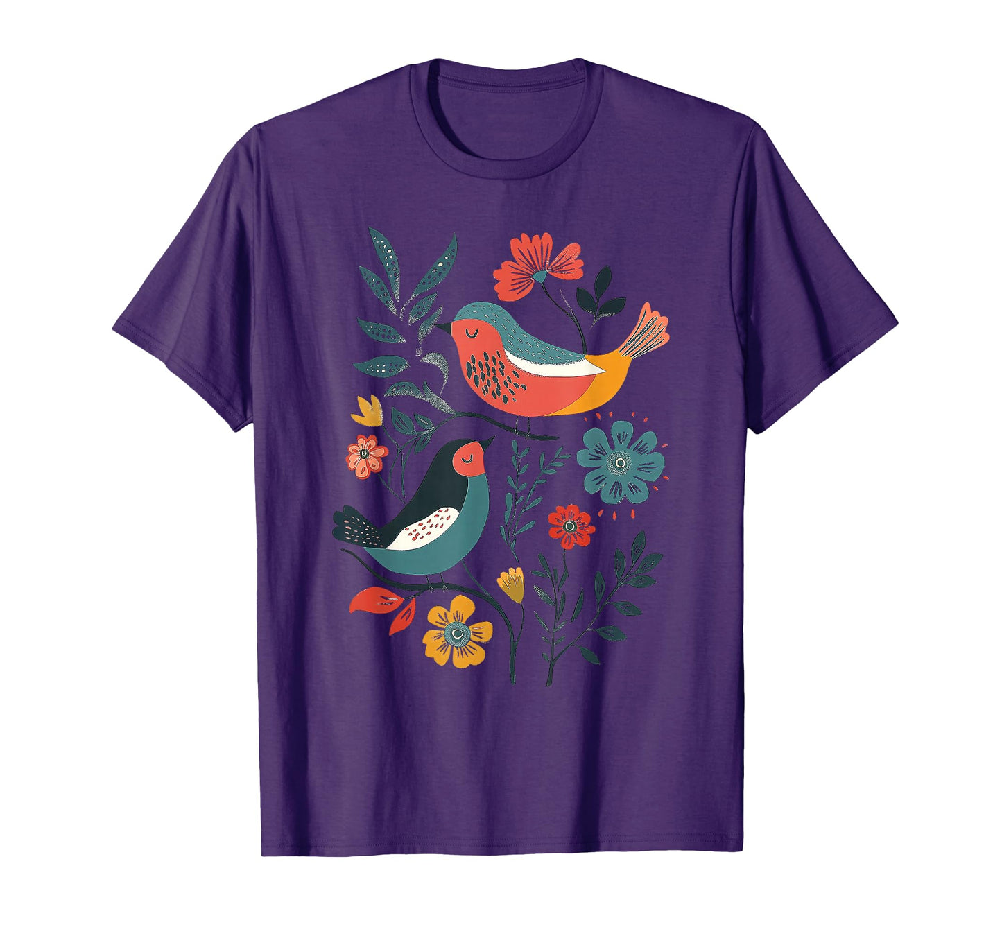 Folk Art Birds T-Shirt