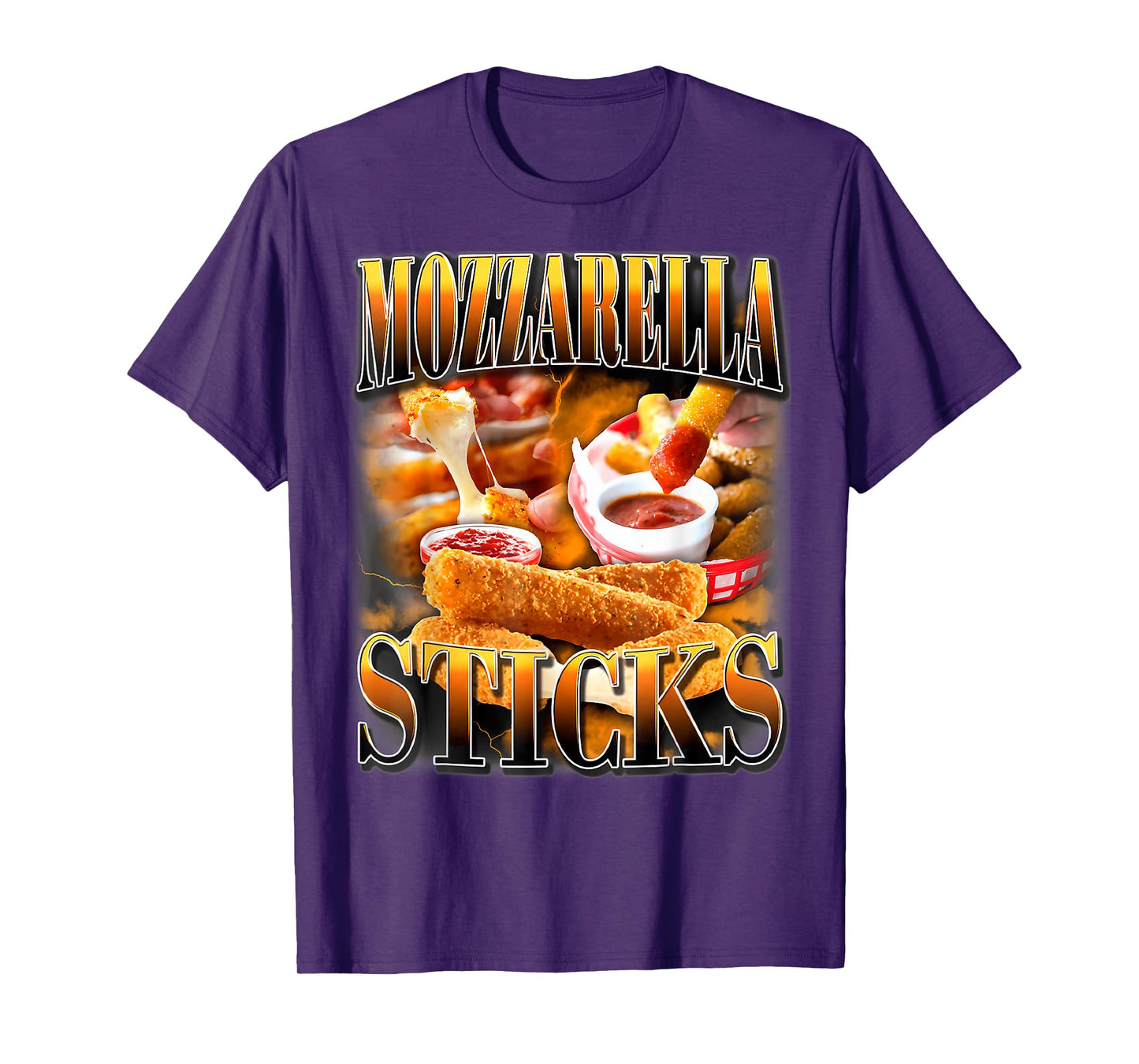 Mozzarella Cheese Sticks Bootleg Rap CD Aesthetic Funny Meme T-Shirt