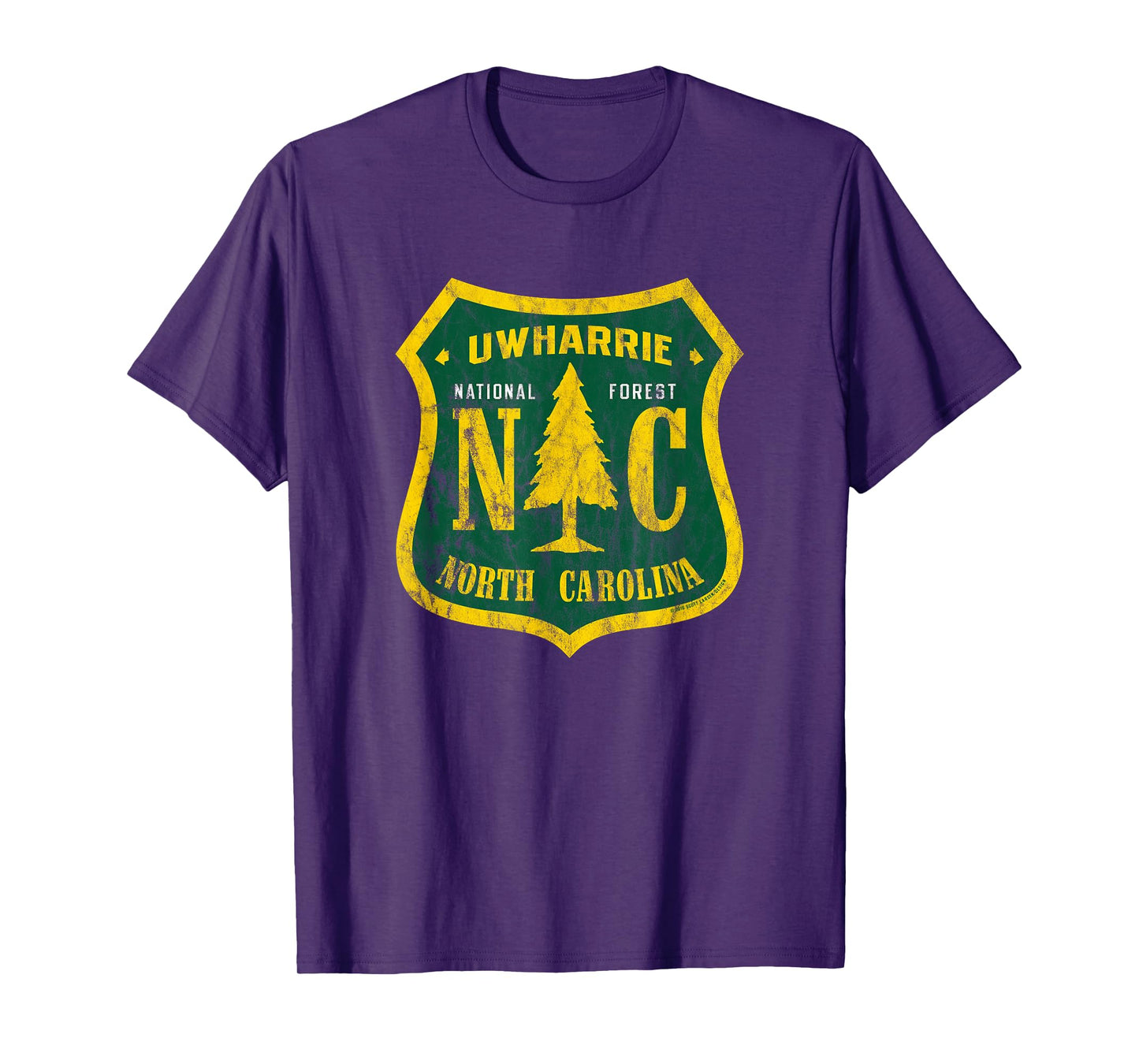 Uwharrie National Forest North Carolina Shield Vintage Look T-Shirt