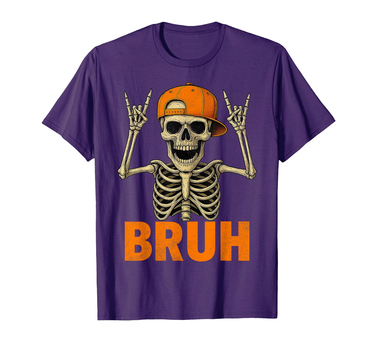 Bruh Punk Rock Skeleton Cool Rocker Family T-Shirt
