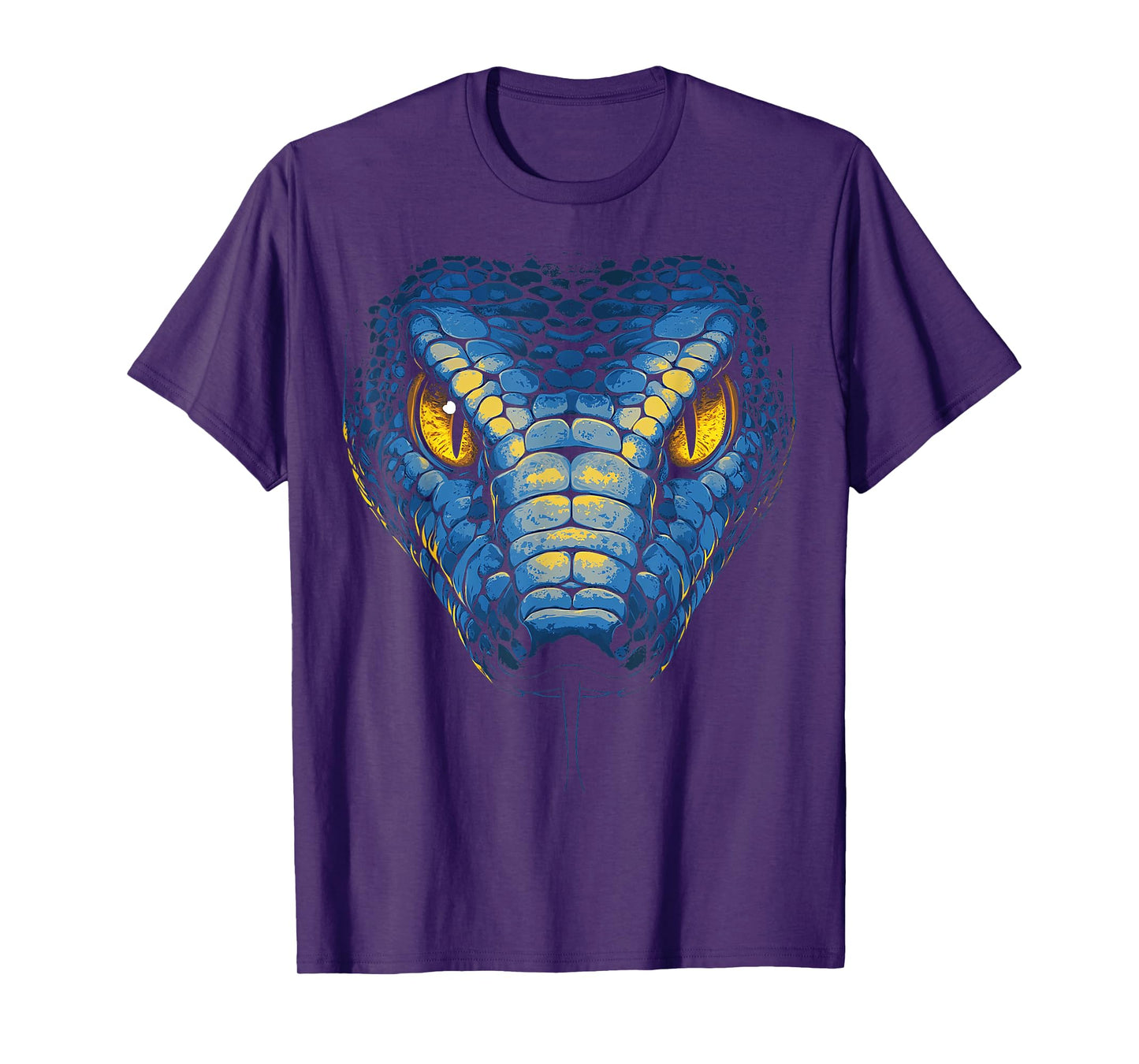 Snake Animal Motif Blue Eyes Artwork Snake T-Shirt