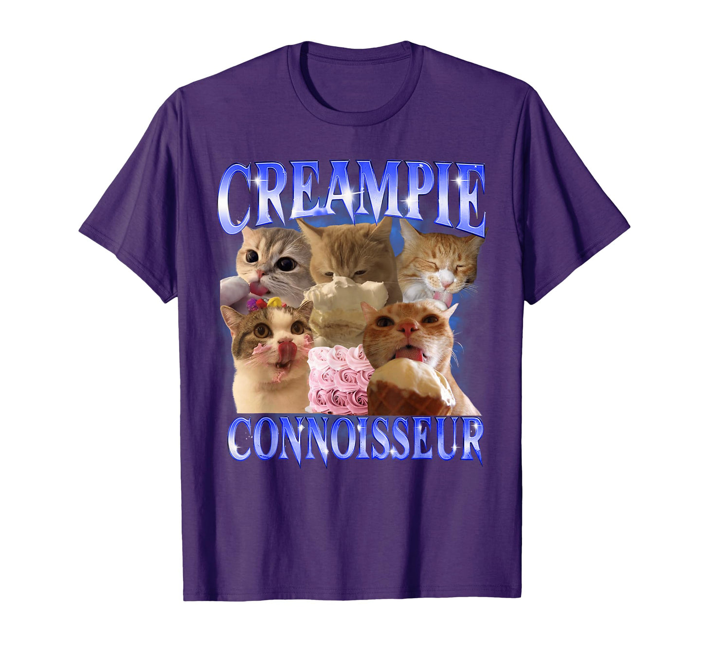 Creampie Connoisseur Raunchy Funny Cat Meme T-Shirt for Men Women