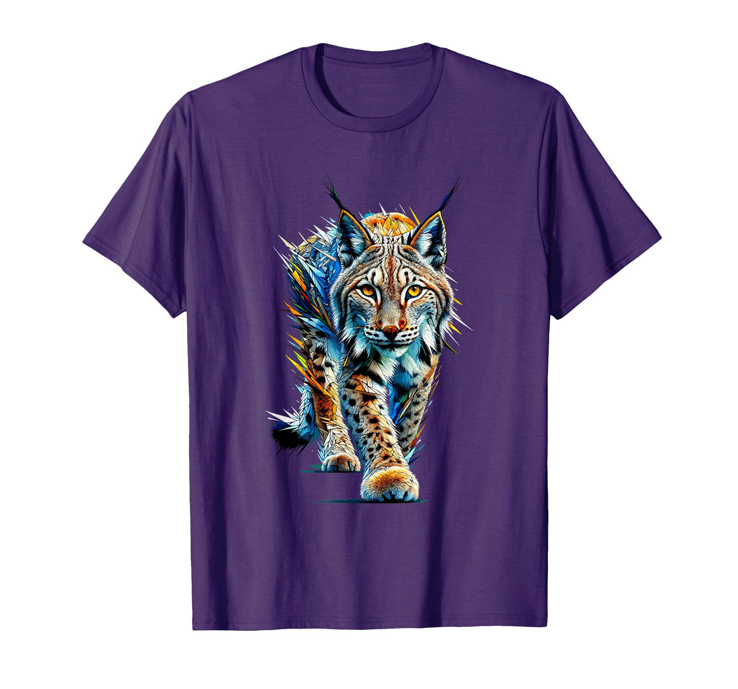 Polygon Art Bobcat Lynx Bobcats Lynxes T-Shirt for Men Women Kids