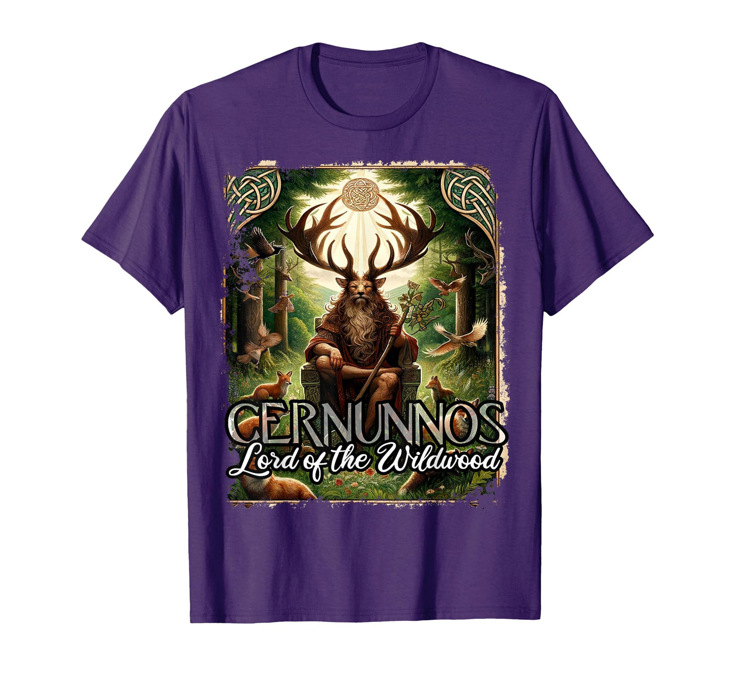 Cernunnos Lord of the Wildwood Antlered Nature Spirit T-Shirt