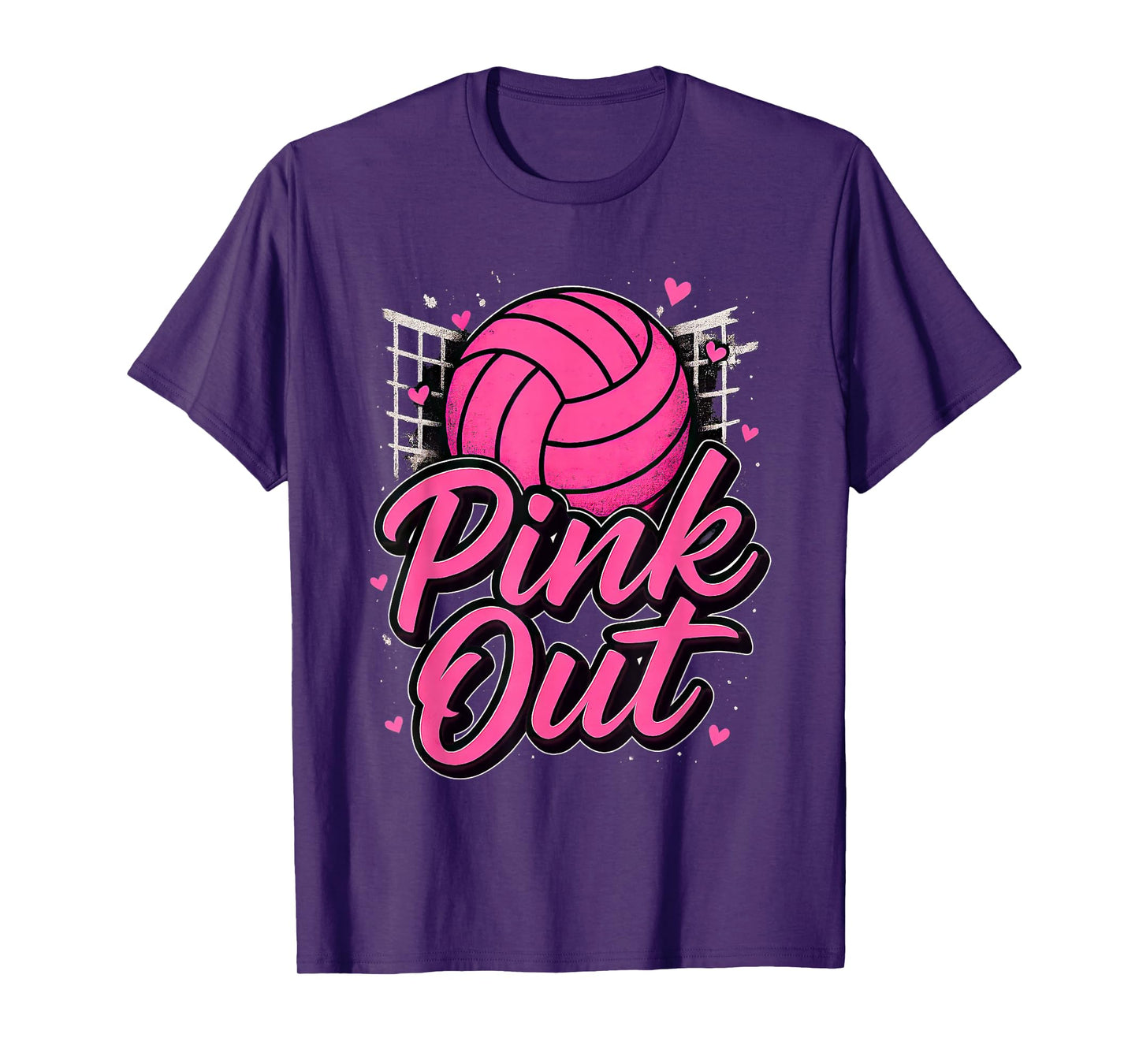 Pink Out Volleyball Breast Cancer Awareness Girl Women T-Shirt
