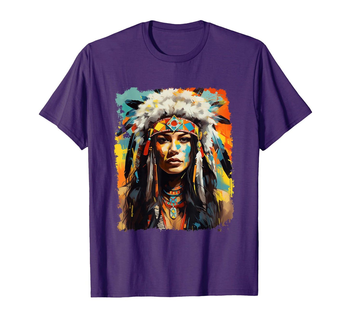 Indigenous Wolfwear Beautiful Native American T-Shirt - Black, Unisex-Adults, Short Sleeve, Small, Regular Fit, Modern Tribal Fusion