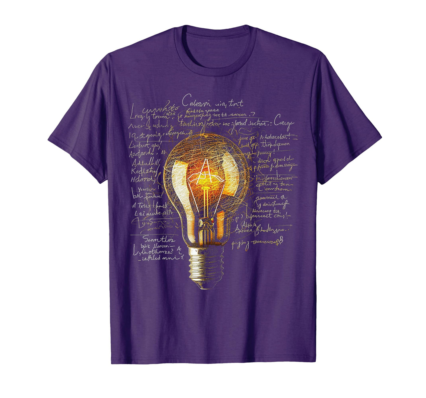 Light Bulb Text Drawing Abstract Art Graphic T-Shirt