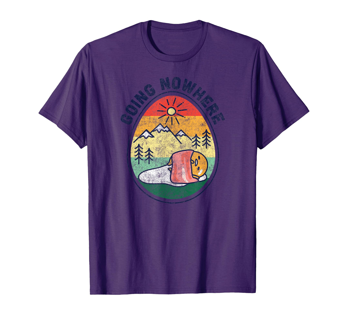 Gudetama the Lazy Egg Camping Going Nowhere T-Shirt