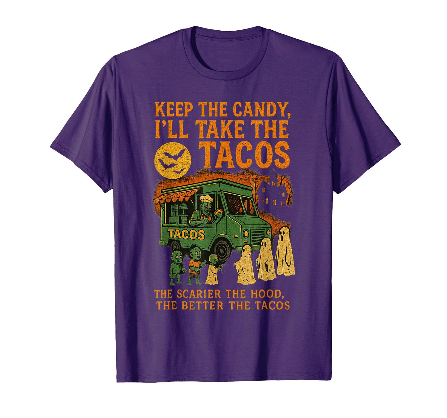 Keep The Candy I'll Take The Tacos Funny Halloween Tacos T-Shirt