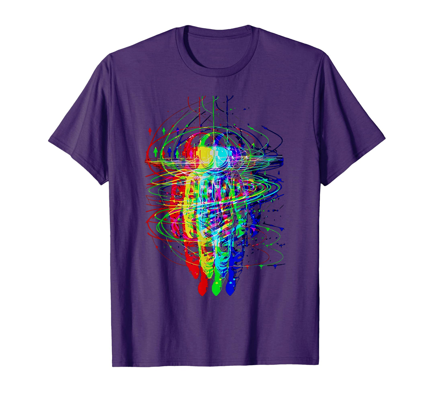 Psychedelic Spaceman Traveller Trippy Astronaut Outer Space T-Shirt