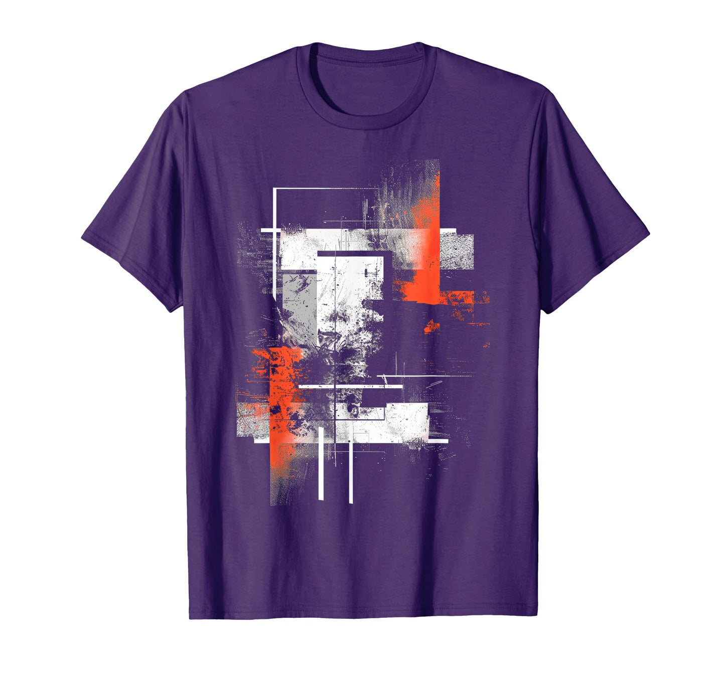 White Orange Abstract | Graphic Tee | S - 6XL | Mens Graphic T-Shirt