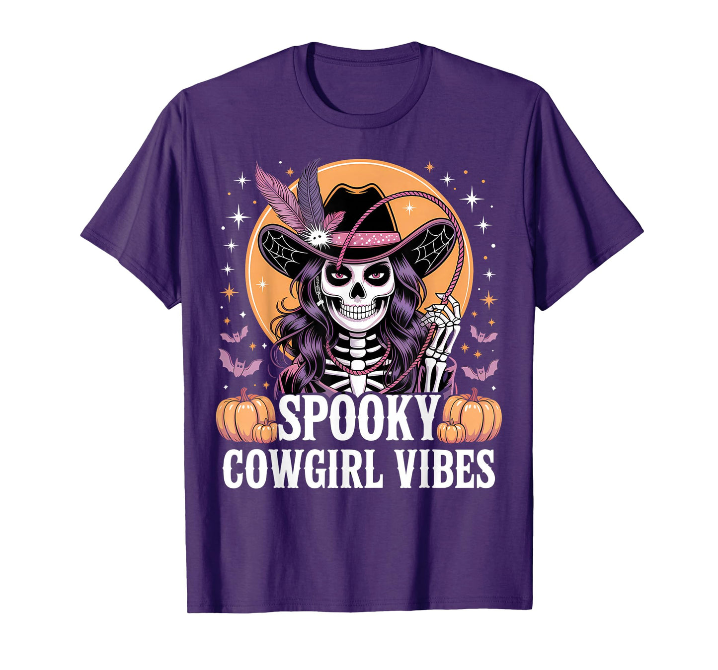 Spooky Cowgirl Vibes Halloween Costume Fun for Women T-Shirt