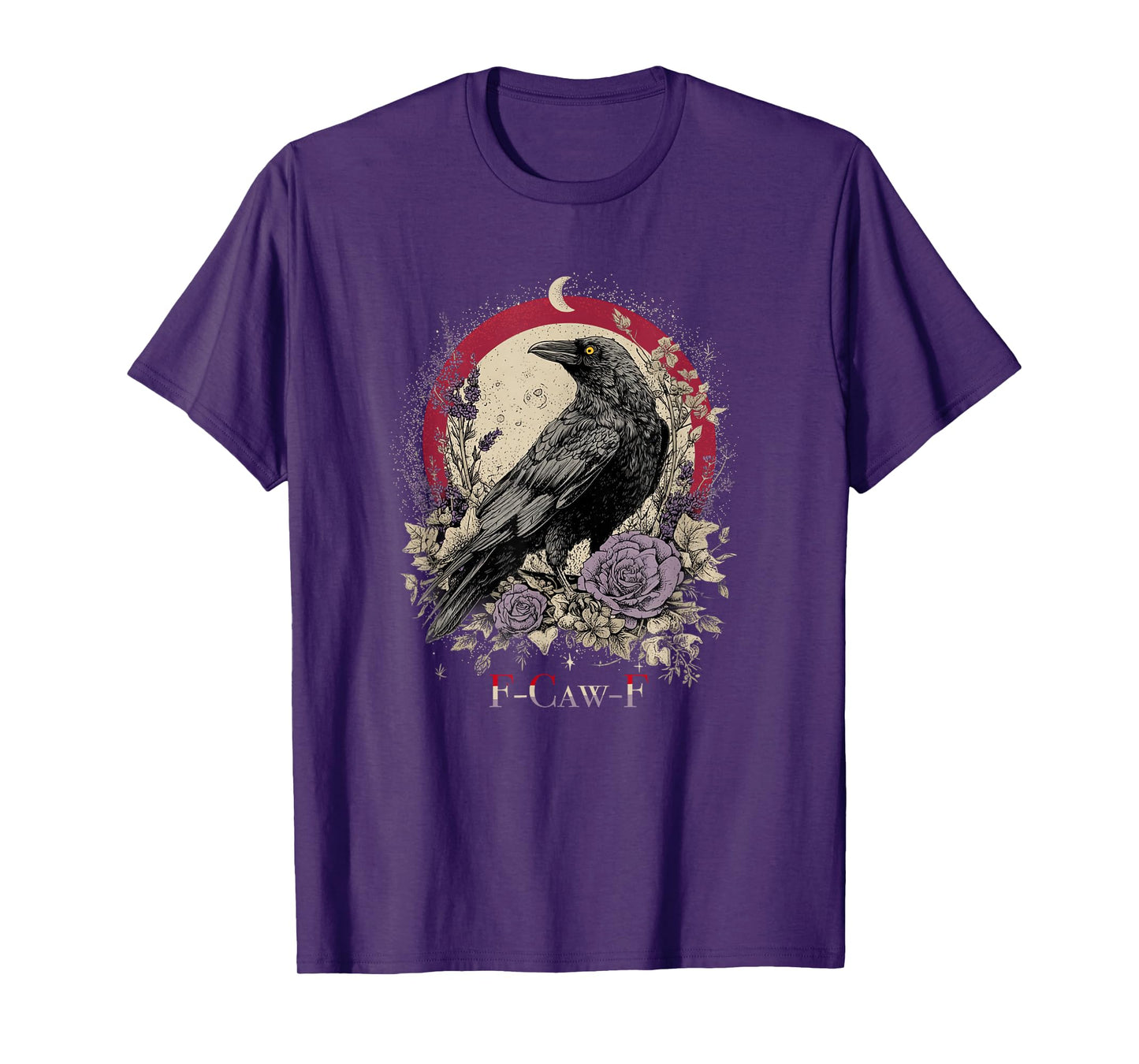 Funny Raven Bird Saying Graphic Floral Crow Women Men T-Shirt
