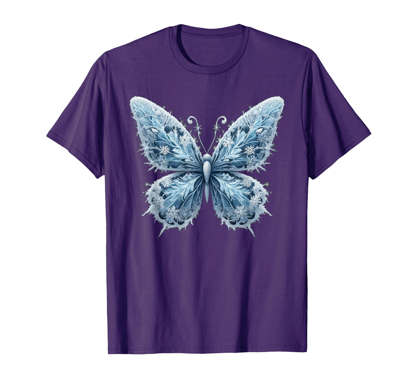 Ice Snow Flakes Butterfly Beautiful Butterflies T-Shirt