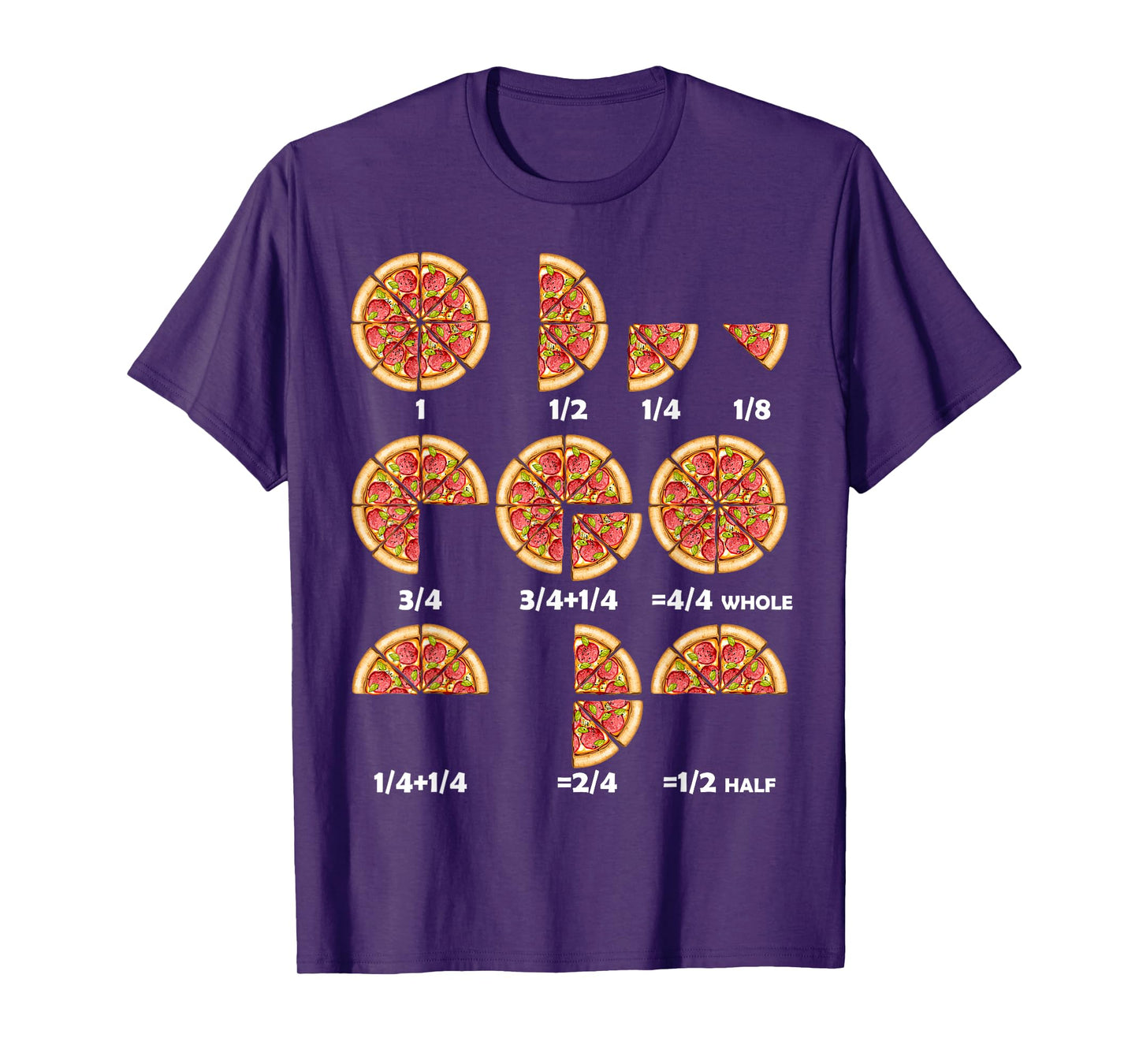Maths Day Costume Idea Kids Teachers Pizza Slice Fraction T-Shirt