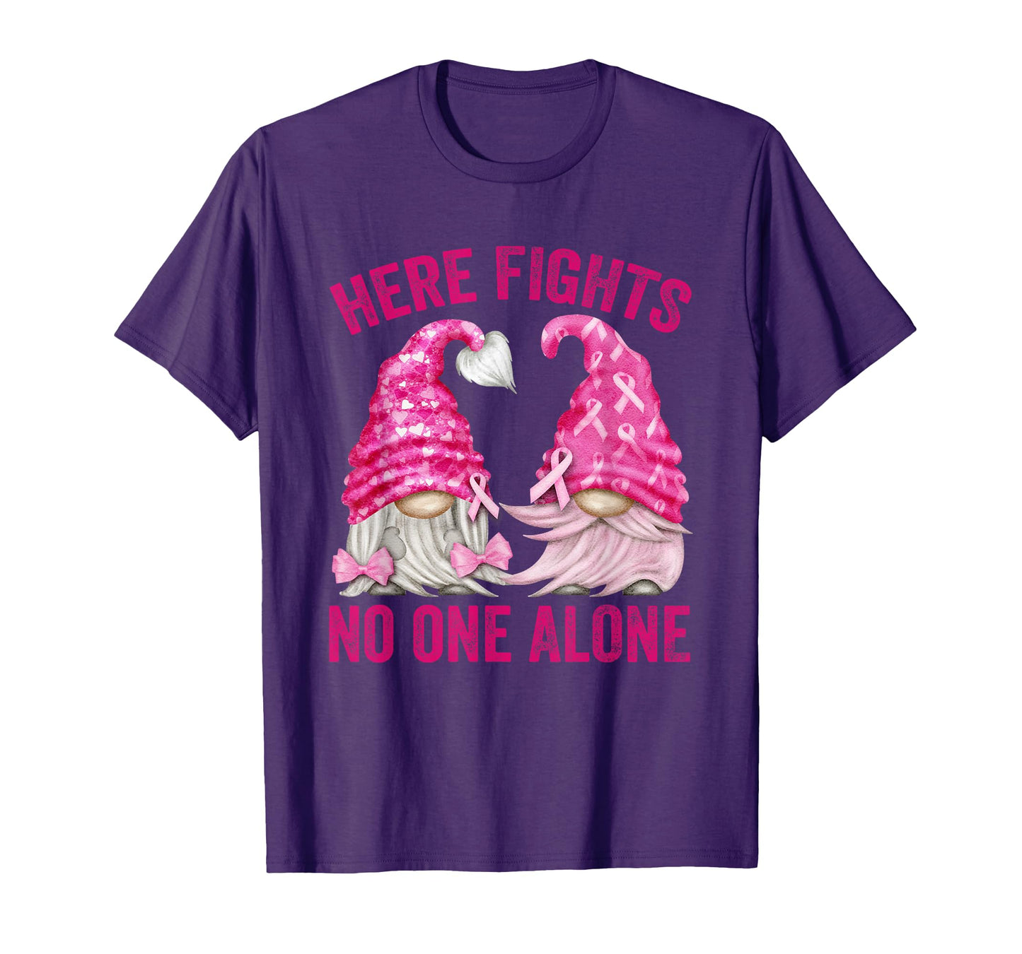 Wear Pink For Breast Cancer Awareness With Cute Gnome T-Shirt