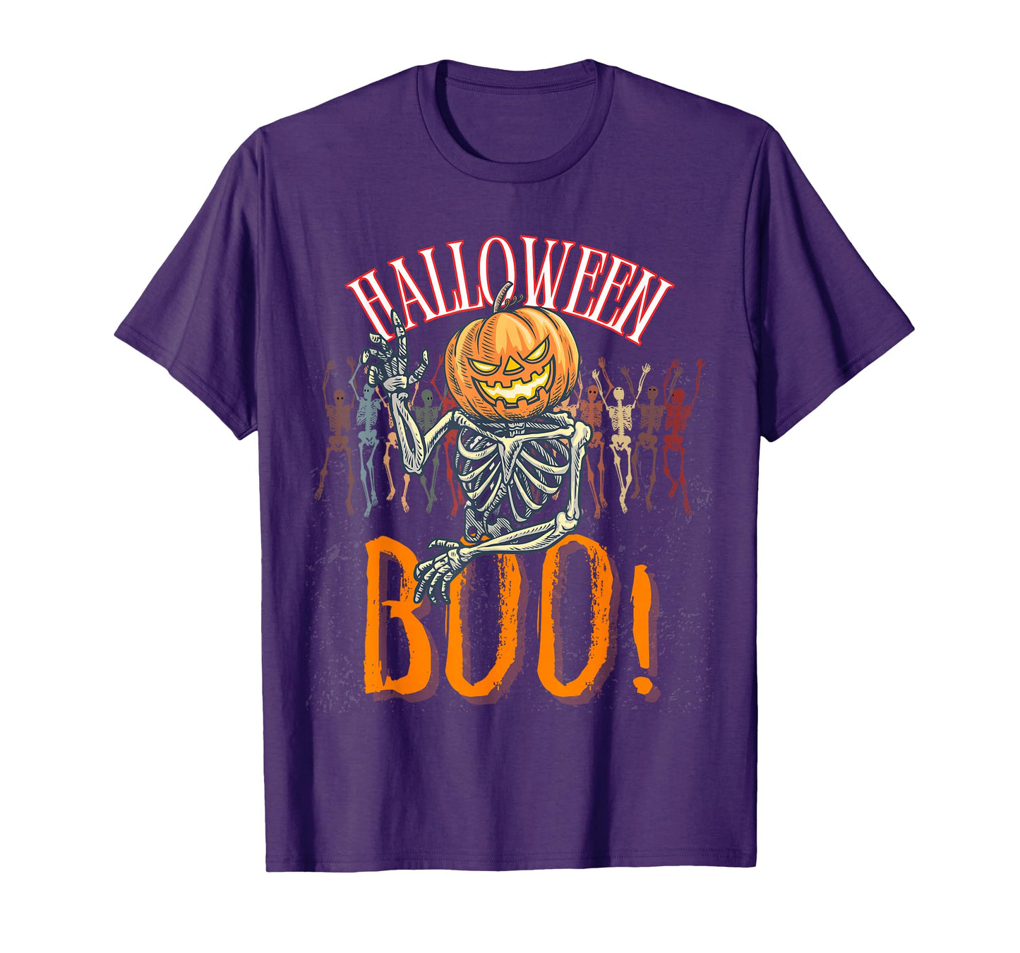 Halloween Pumpkin Skeleton Funny Spooky Costume Dancers Dj T-Shirt