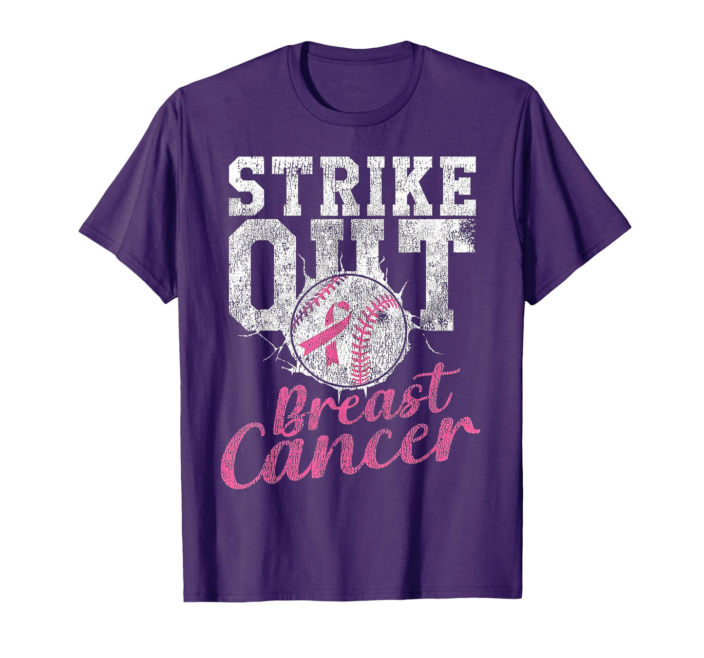 Strike Out Breast Cancer Baseball Warrior T-Shirt