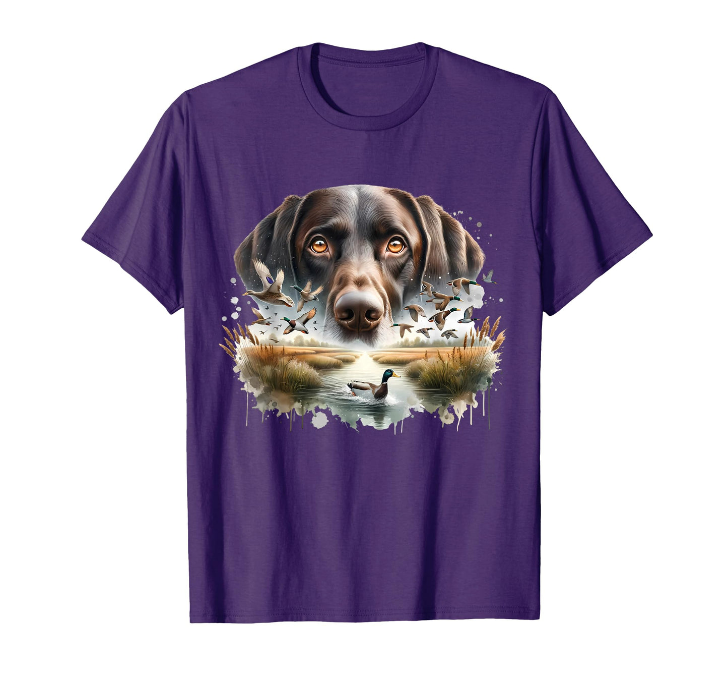 Labrador Retriever with Mallard Ducks Hunting Duck Hunter T-Shirt