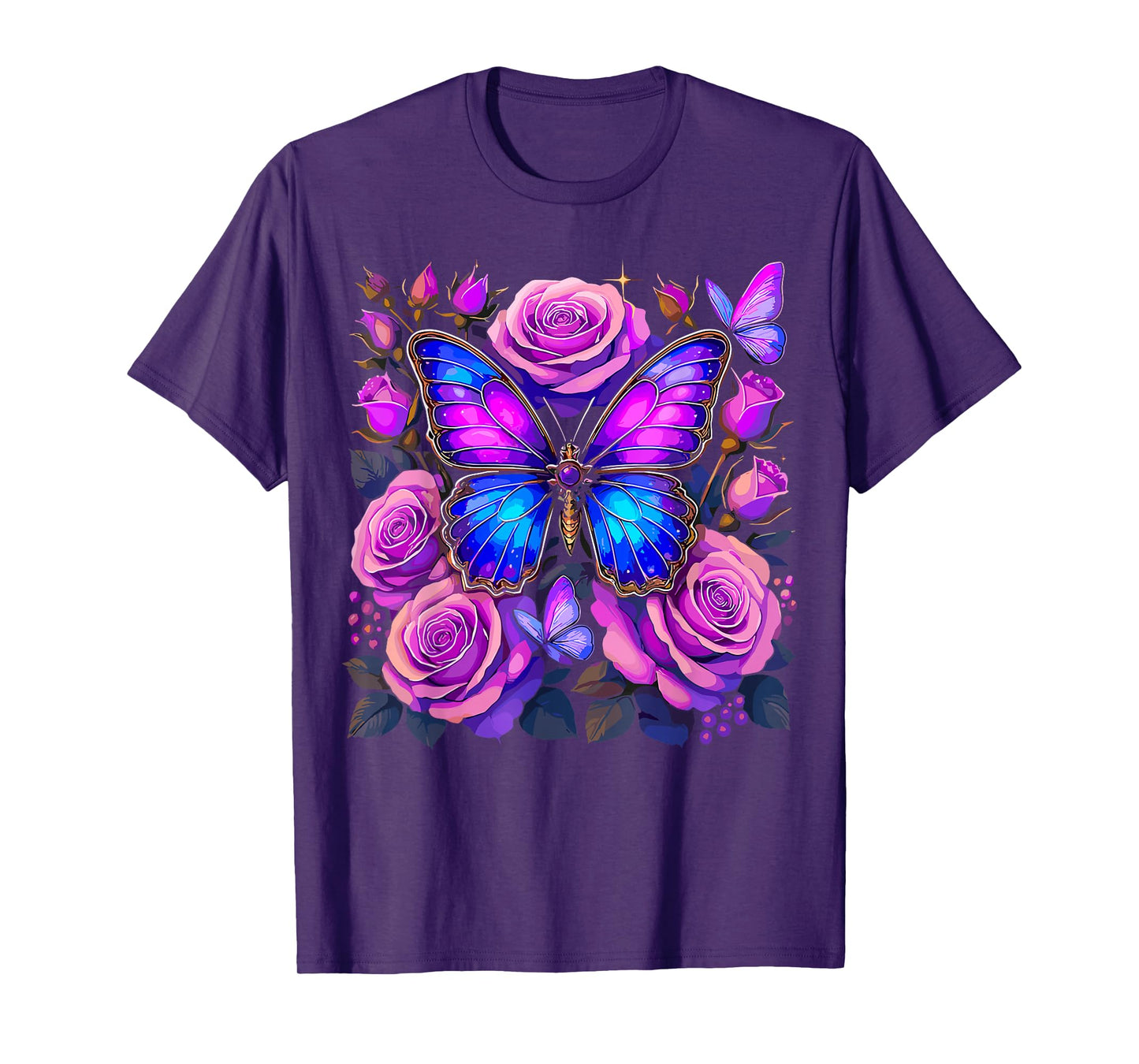 Butterfly With Rose Aesthetic Butterfly T-Shirt