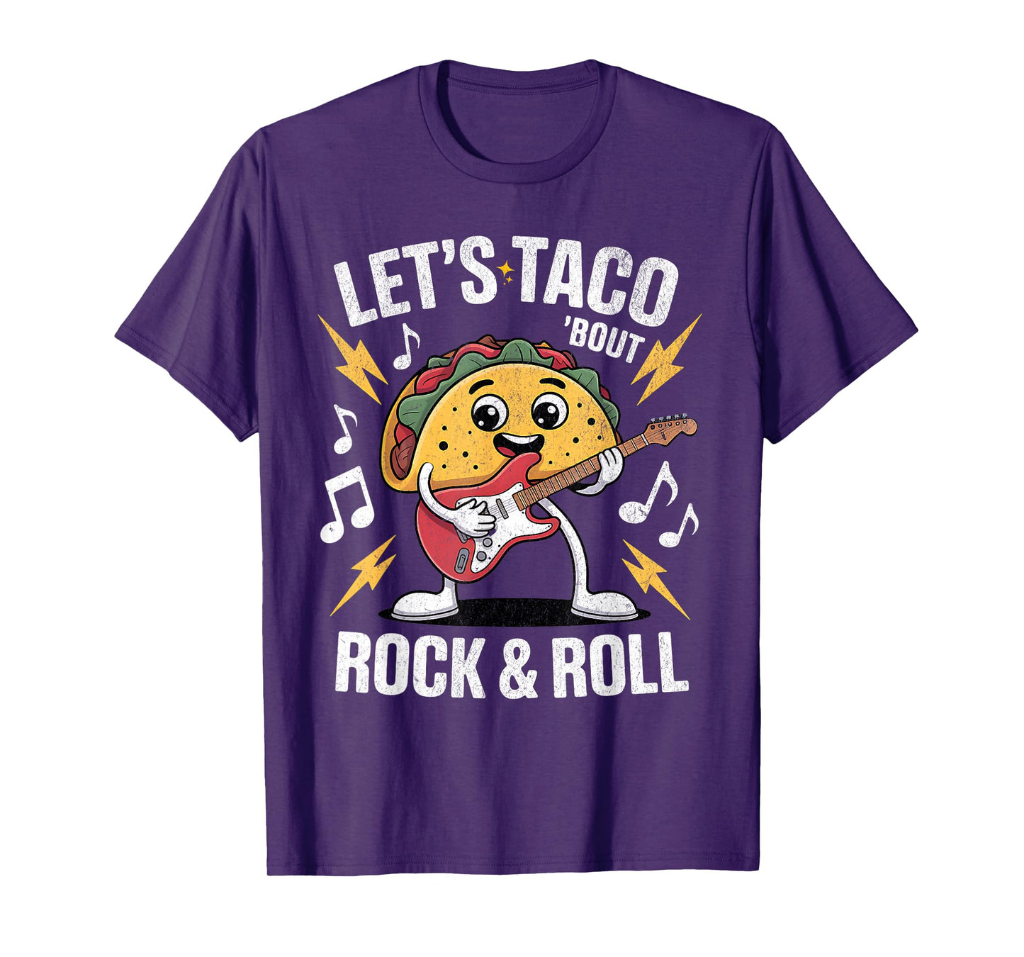 Let’s Taco Rock and Roll – Funny Taco Guitar Music T-Shirt