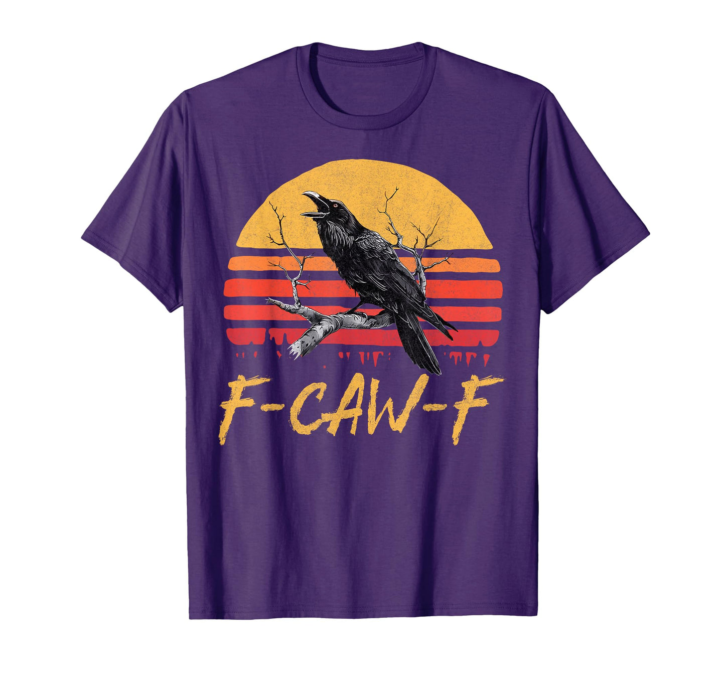 Funny F Caw F Raven Bird Cawing Graphic F-Caw-F Crow Pun T-Shirt