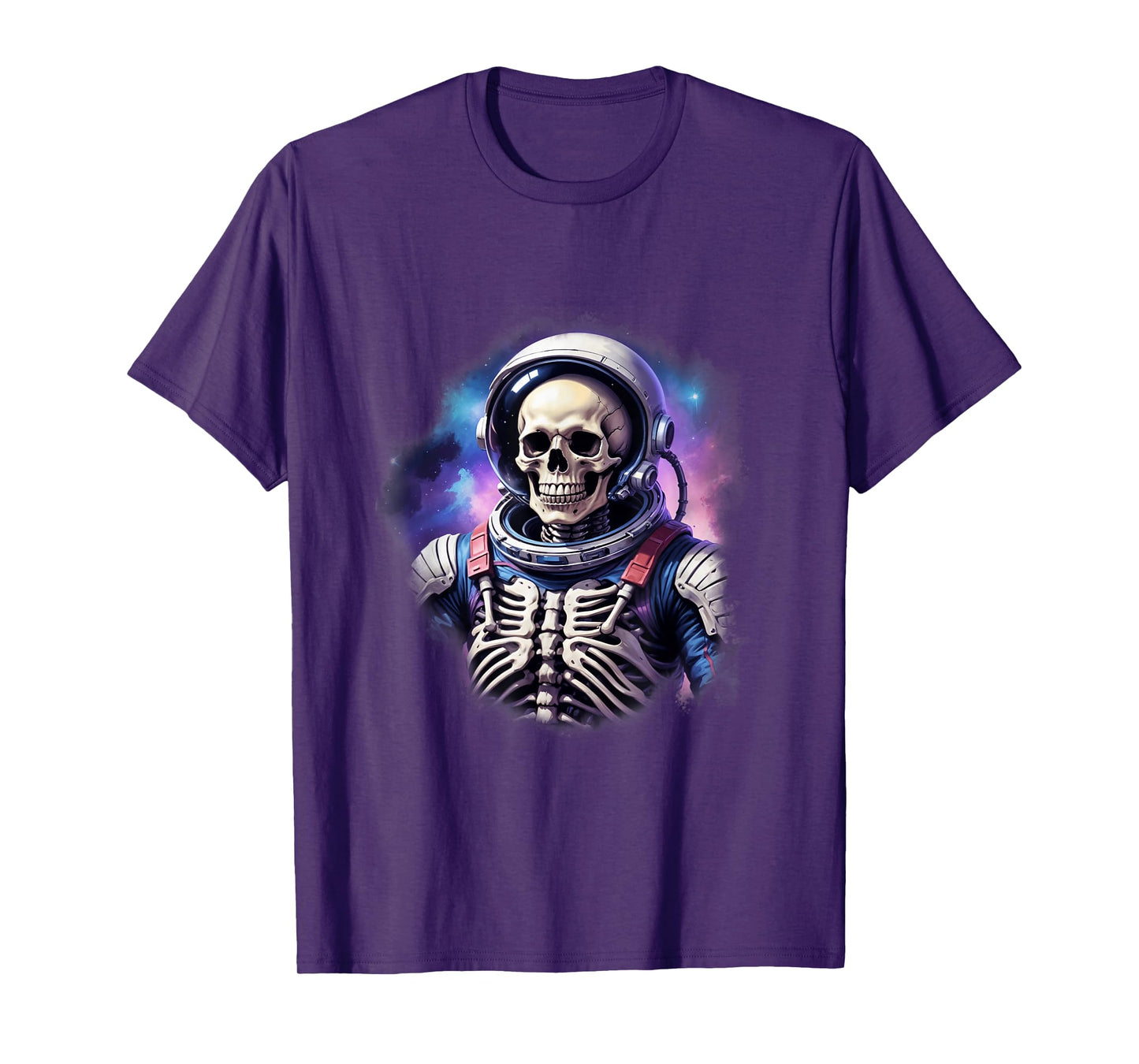 Space Astronaut Skeleton Skull Funny Halloween Kids Adults T-Shirt